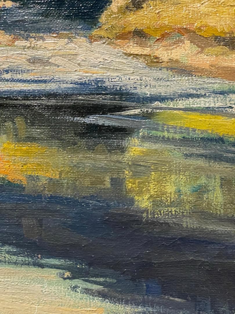 「真作」篠原薫　風景画　油彩画　額装　サイン有り　F8号