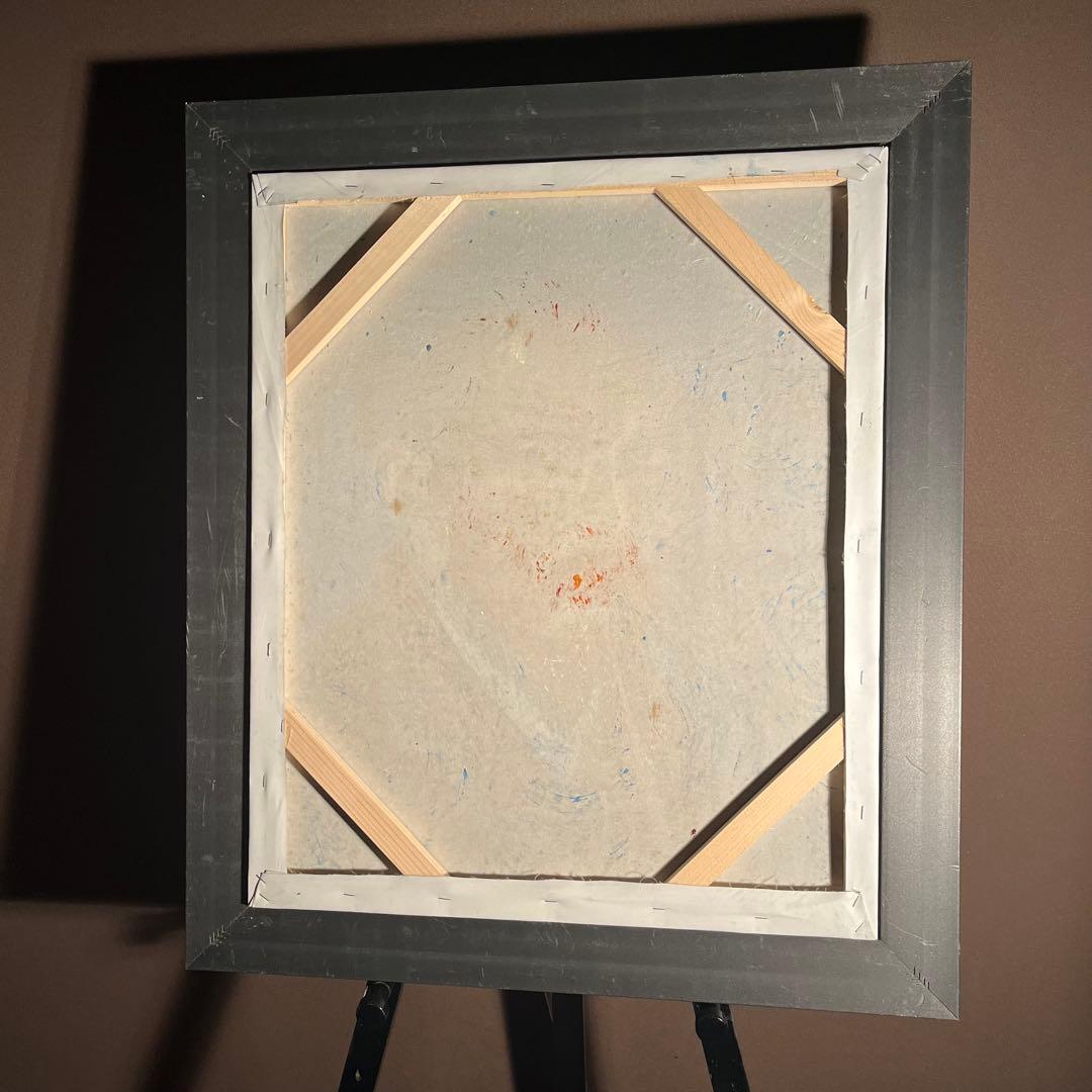 ★秀作★ 手書き油絵 ゴッホ 自画像 額付き インテリア 油彩画 肉筆絵画