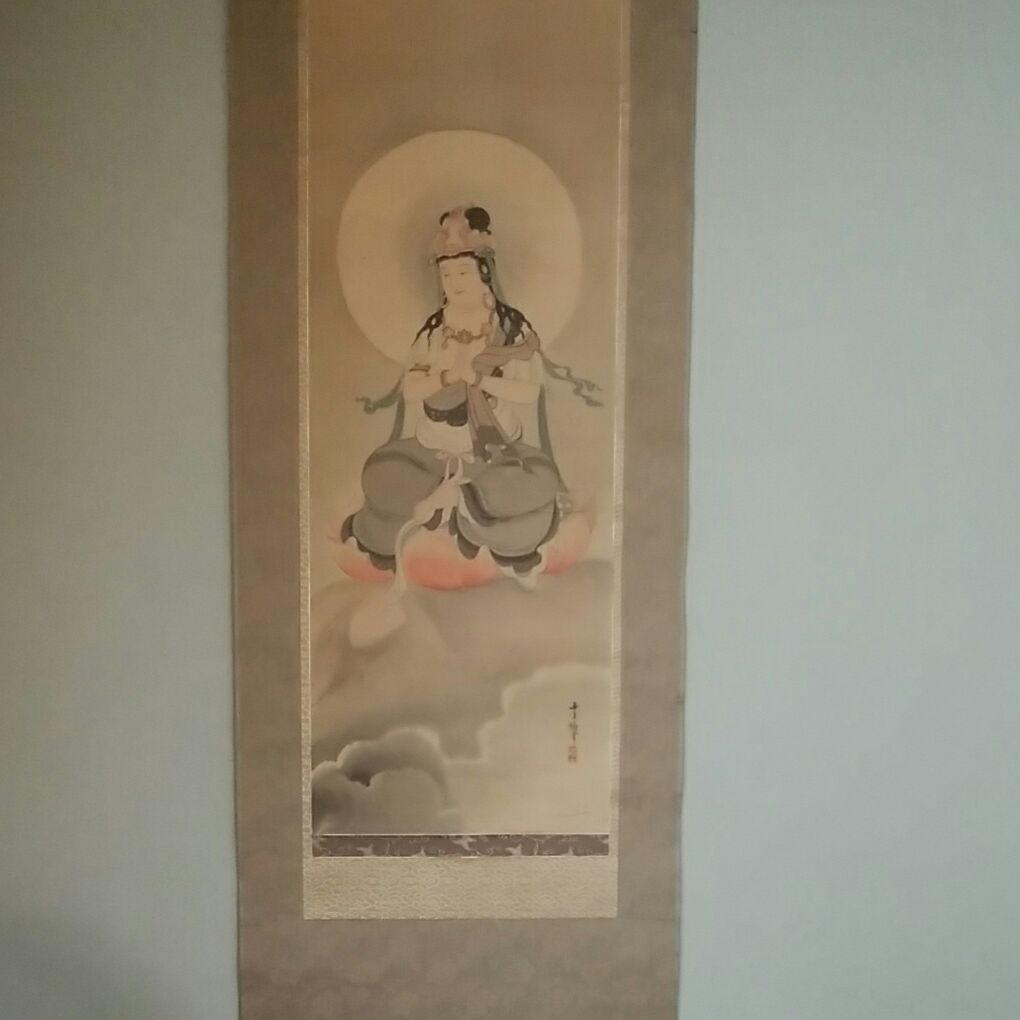 掛軸　観音仏　共箱付