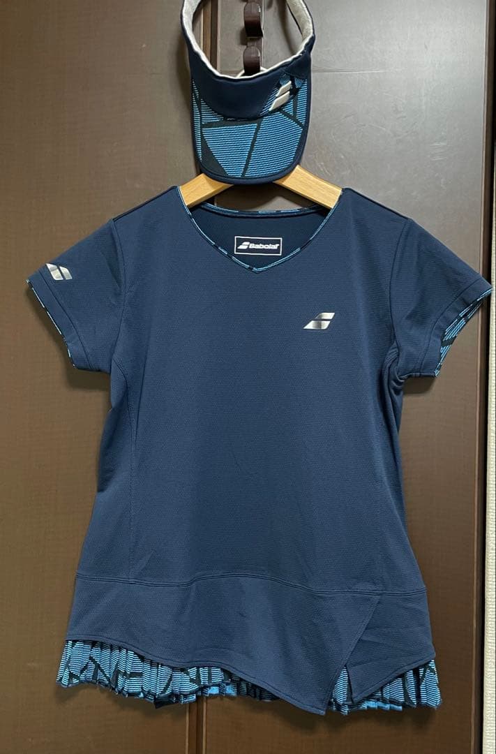 バボラ ウェア テニス 長袖 シャツ バイザー セット(4点セット)