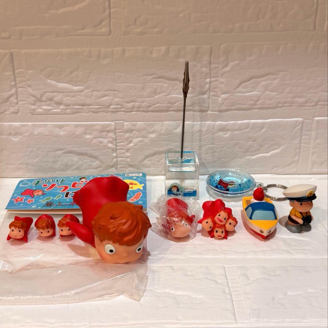 崖の上のポニョ　手のりソフビにんぎょう　アクアクリップ　キーホルダー他まとめ