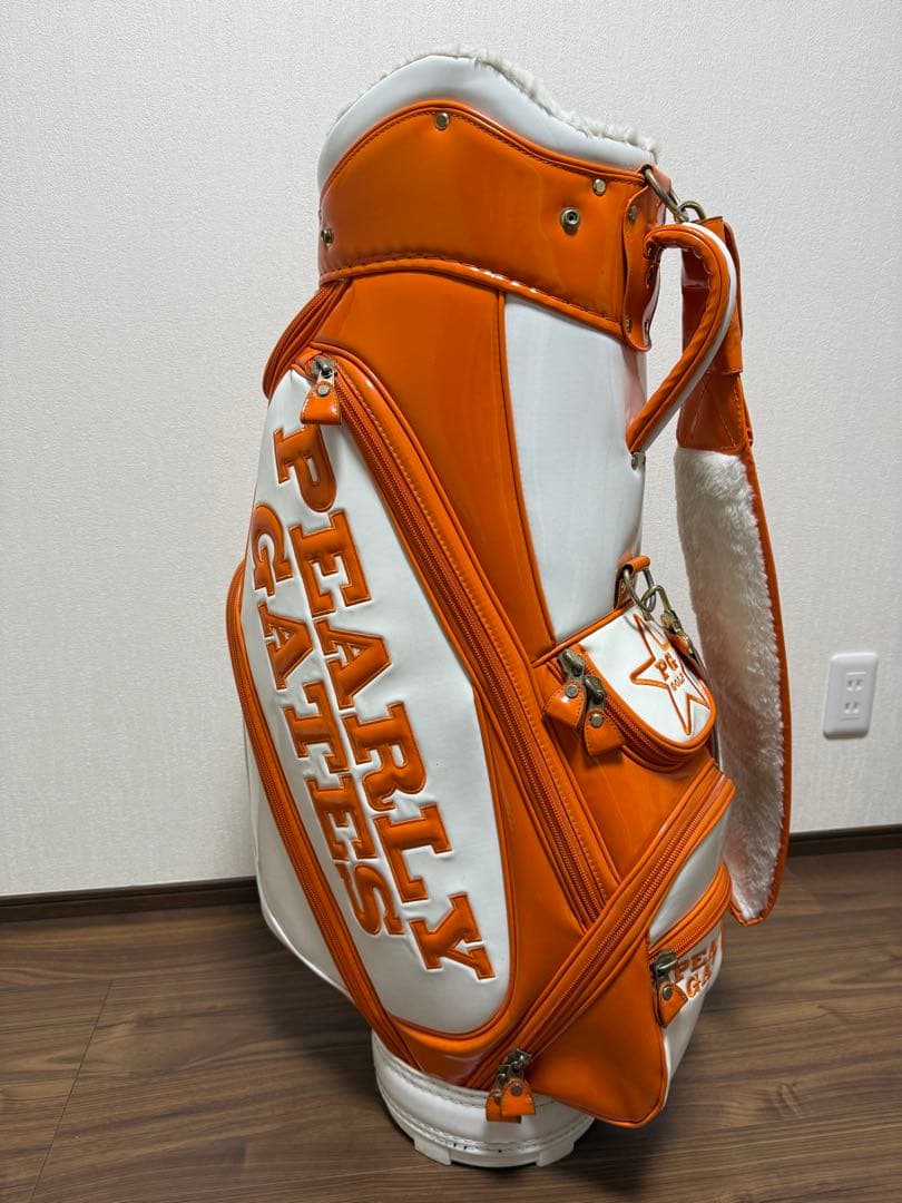 PEARLY GATES ゴルフバッグ 89 オレンジ/ホワイト