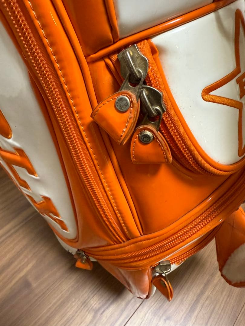 PEARLY GATES ゴルフバッグ 89 オレンジ/ホワイト