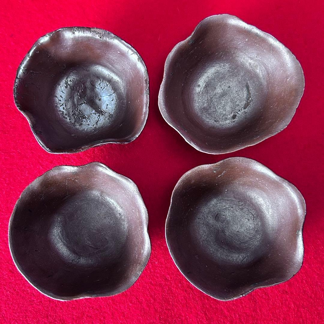 蓮の葉 小鉢 ぐい呑み 湯呑 小皿 4個