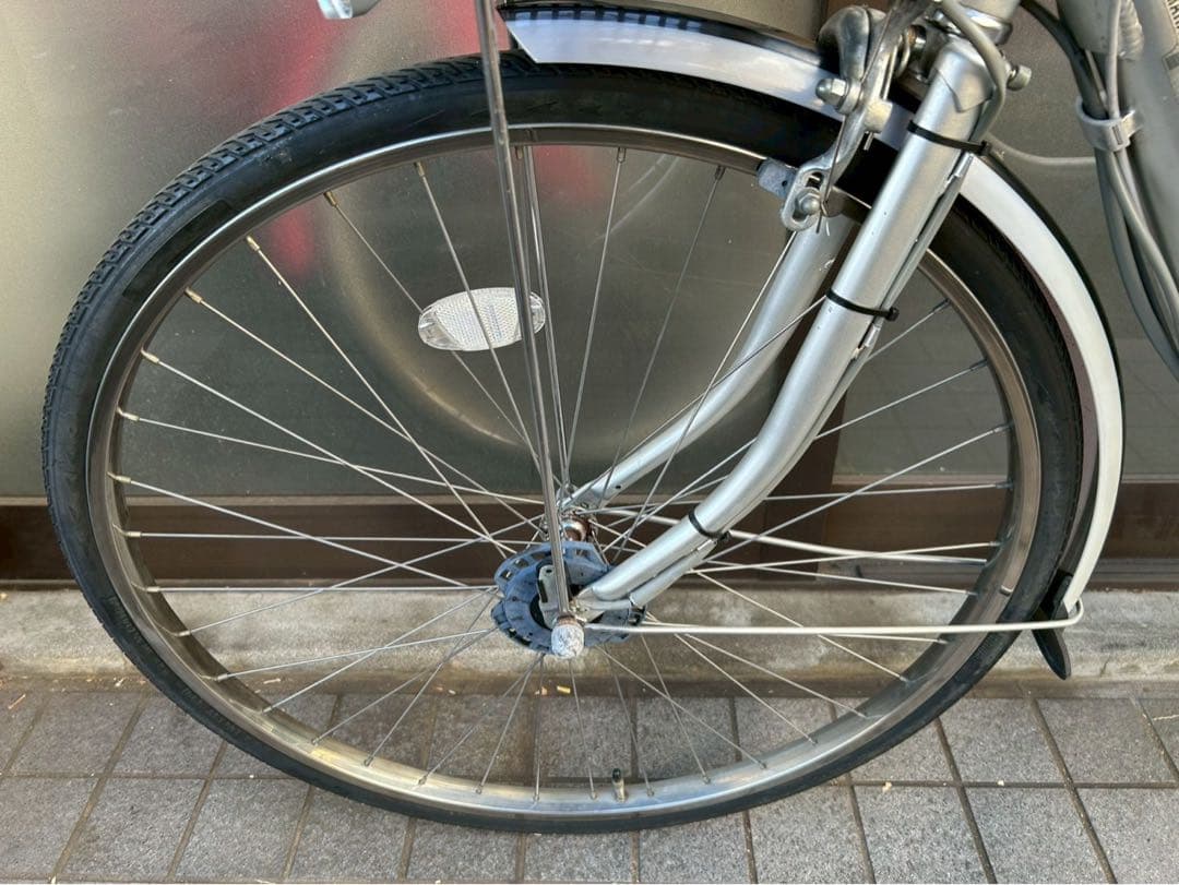中古電動自転車 ヤマハパス 26インチ シルバー　横浜 No.3638