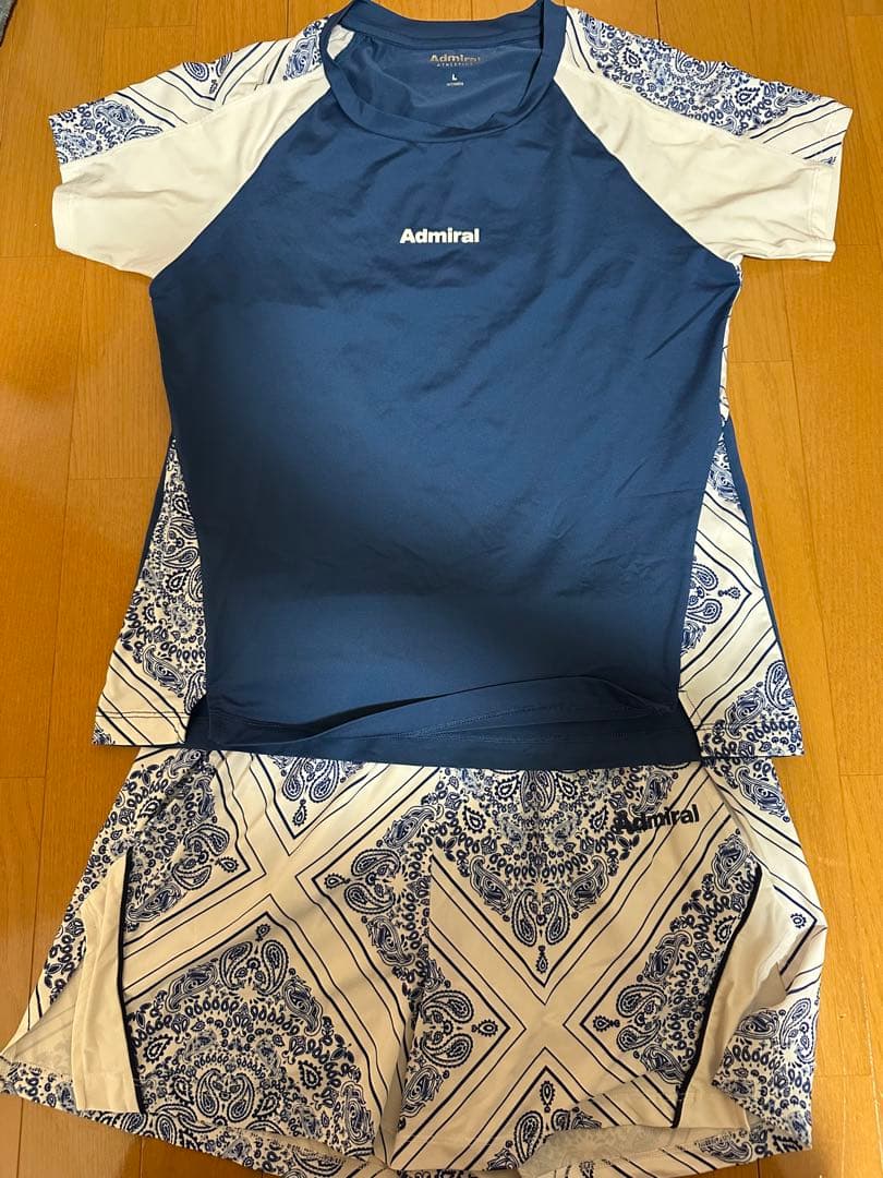 Admiralウェア バンダナ柄Tシャツ 青 3点セット