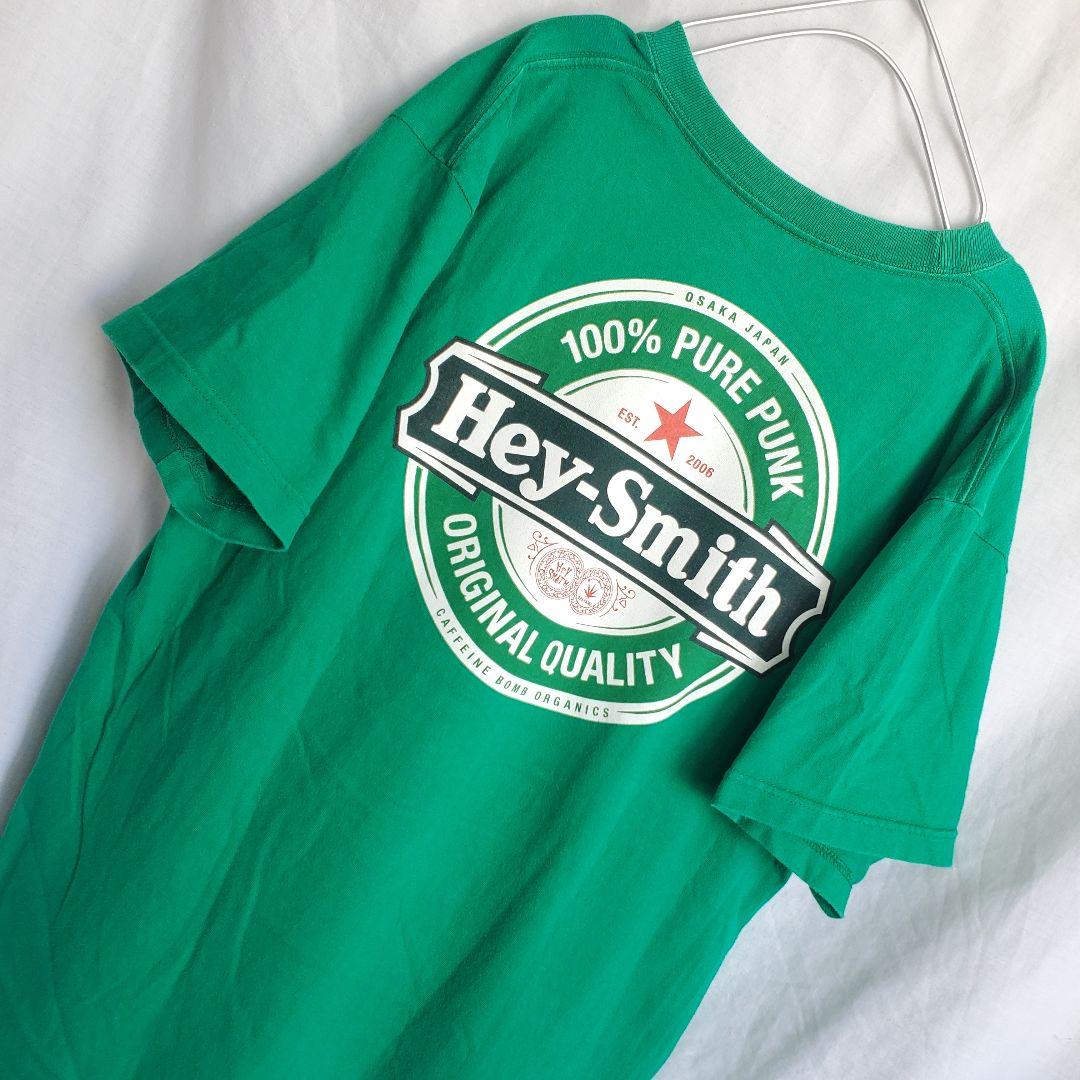 希少 HEY-SMITH Tシャツ XL バンドTシャツ ハイネケン グリーン