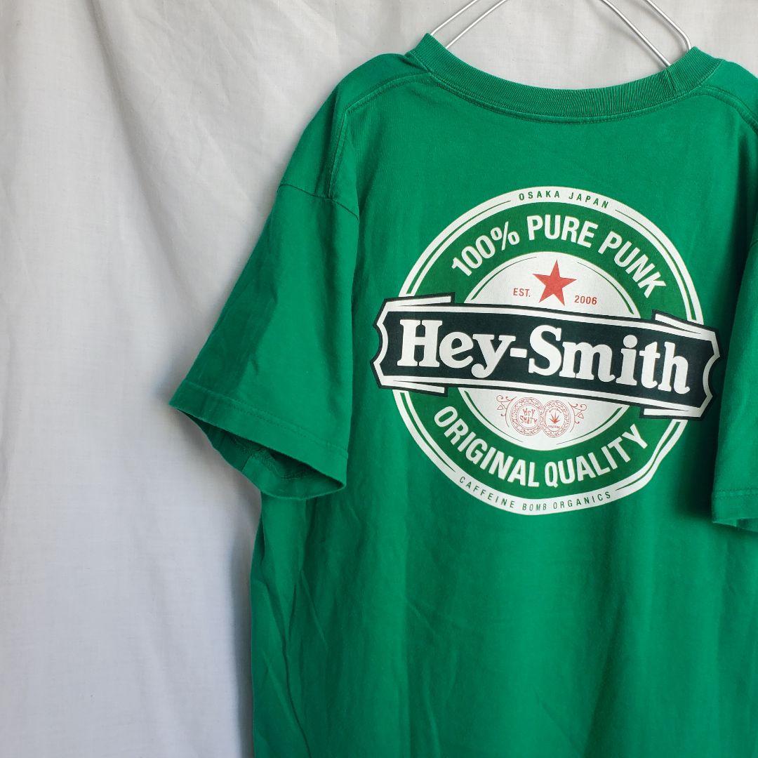 希少 HEY-SMITH Tシャツ XL バンドTシャツ ハイネケン グリーン