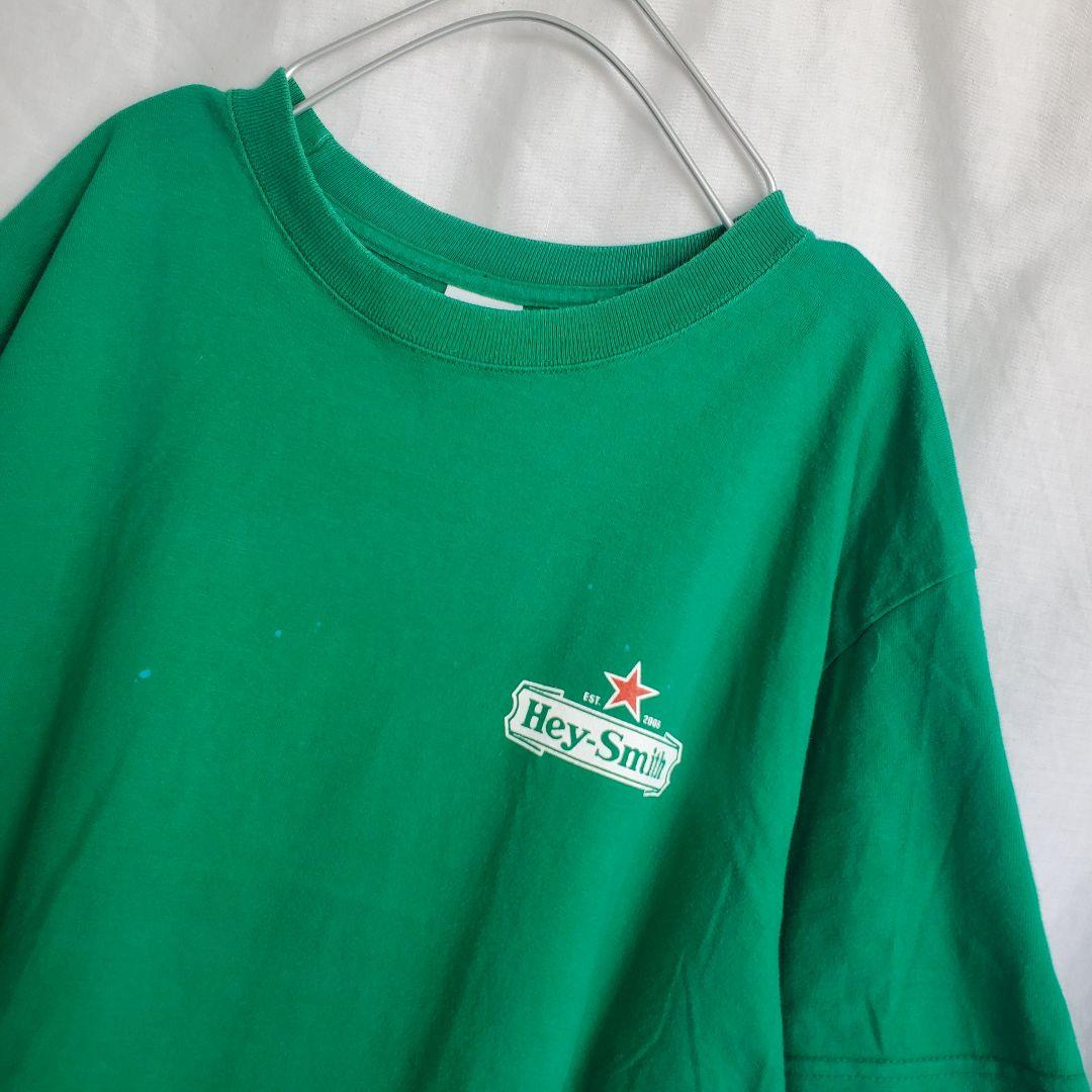 希少 HEY-SMITH Tシャツ XL バンドTシャツ ハイネケン グリーン