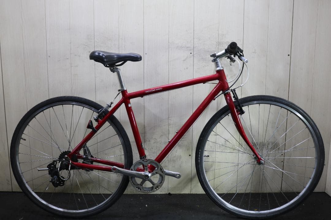 あさひ製WEEKEND アルミ 700C シマノ7速 460mm RED クロス