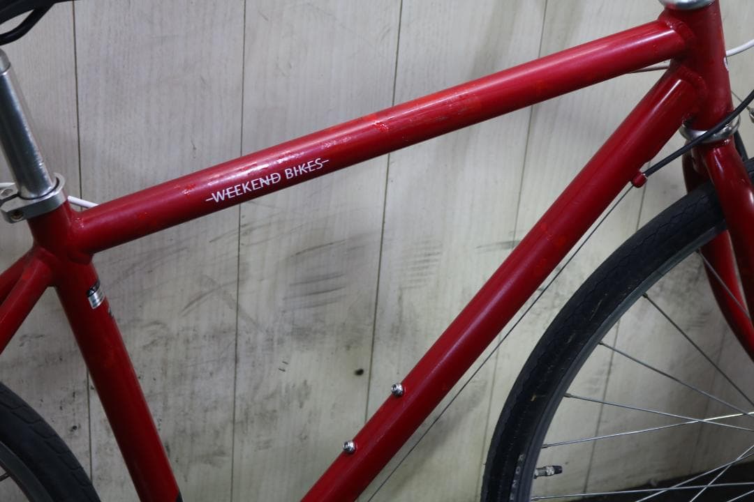 あさひ製WEEKEND アルミ 700C シマノ7速 460mm RED クロス