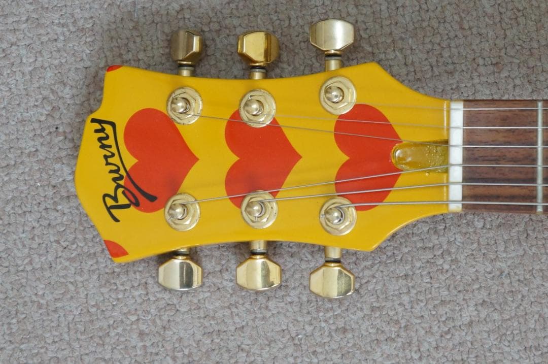 hide イエローハート Jr YH-JR Burny アンプ内蔵 ミニギター