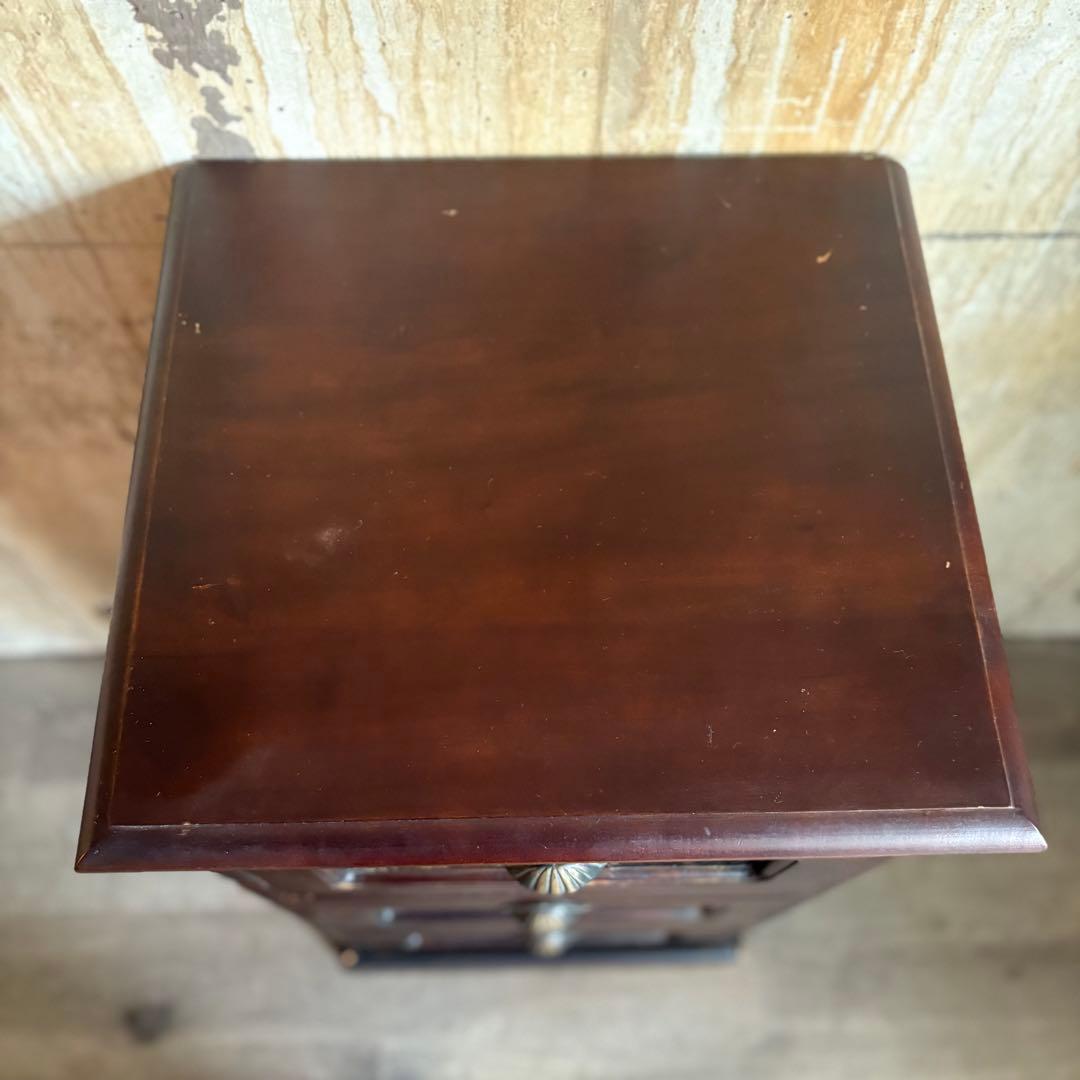 B-COMPANY シェル取手　3段キャビネット　チェスト　マホガニー