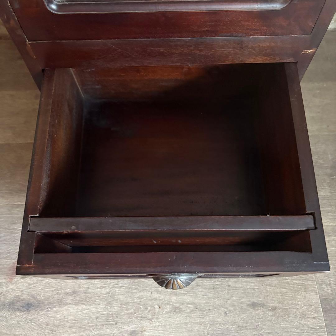 B-COMPANY シェル取手　3段キャビネット　チェスト　マホガニー