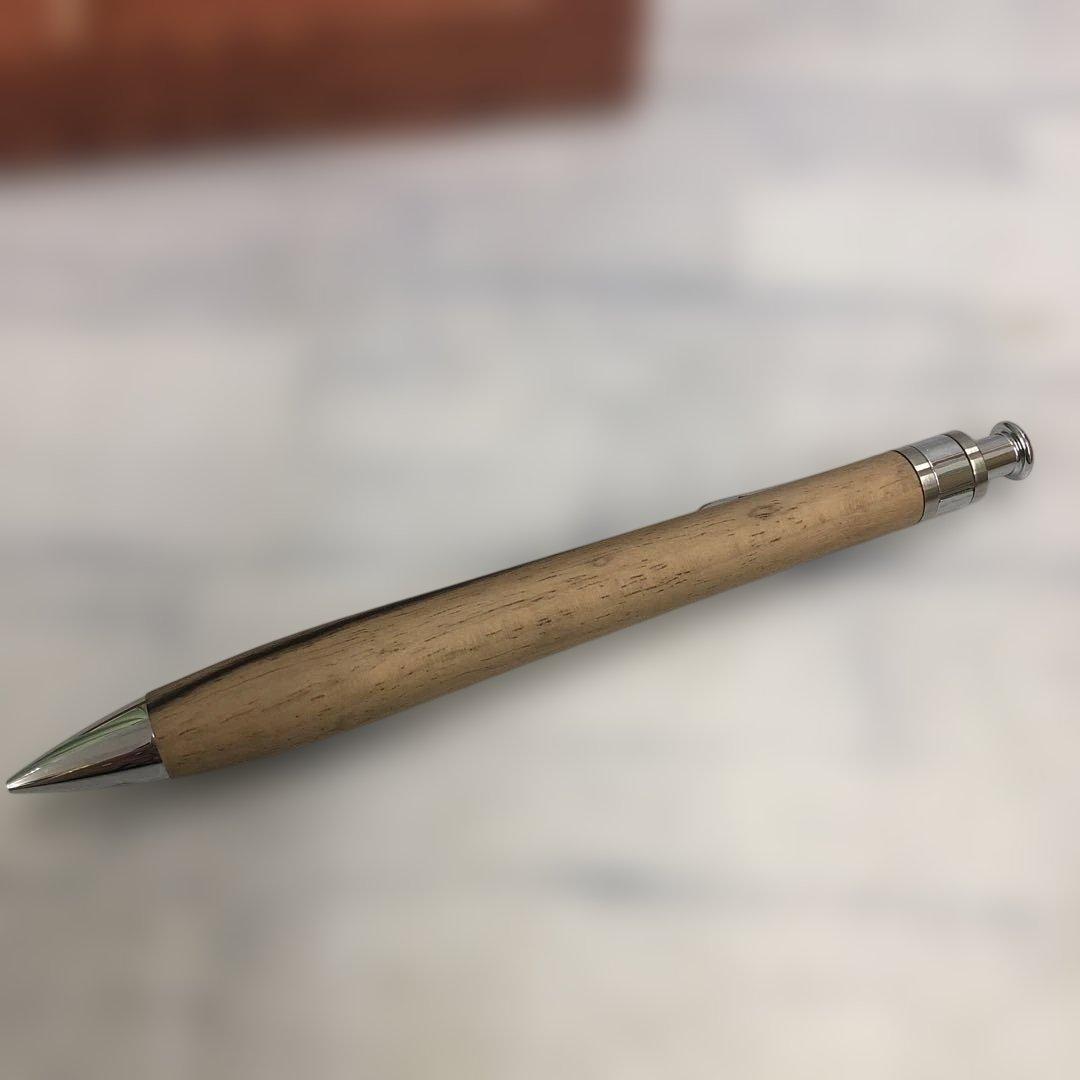 k1071　工房楔 黒柿 シャープペン　花梨　ちぢみ杢・トラ杢