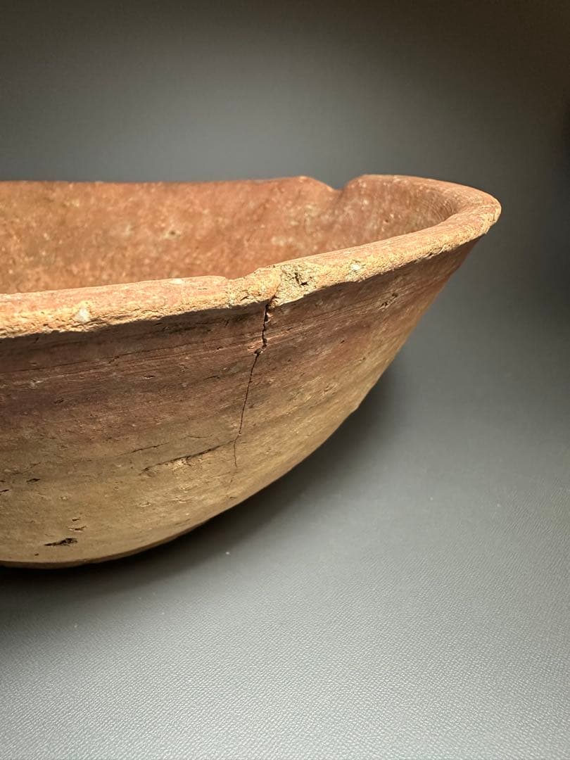 古信楽　大平鉢　明るい肌が美しい　難あり　片口　摺鉢　六古窯