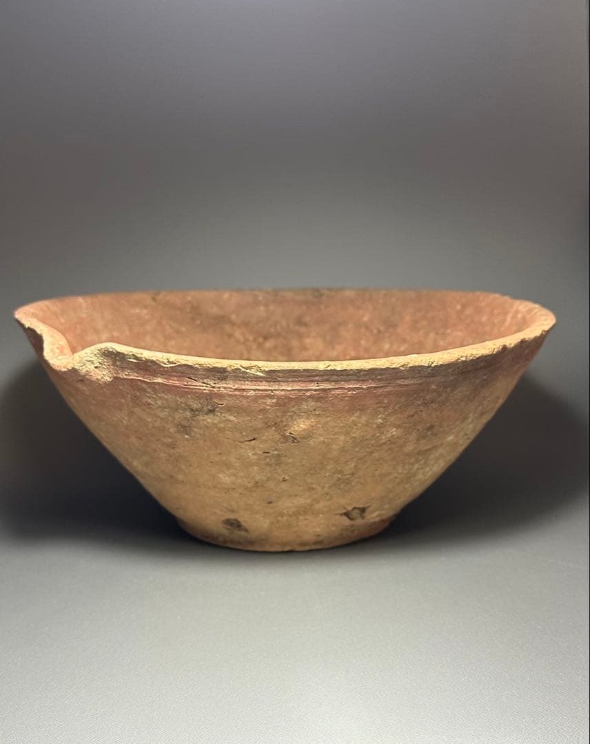 古信楽　大平鉢　明るい肌が美しい　難あり　片口　摺鉢　六古窯
