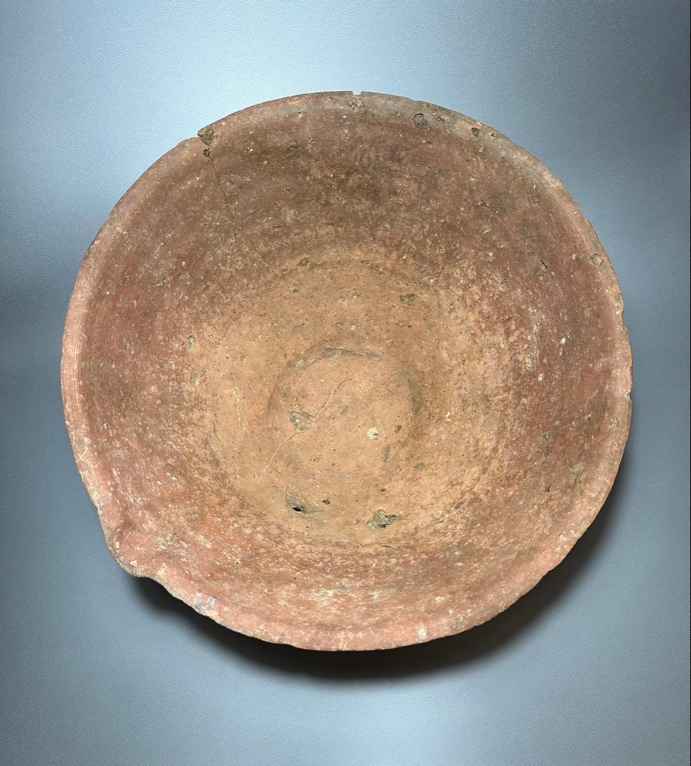 古信楽　大平鉢　明るい肌が美しい　難あり　片口　摺鉢　六古窯