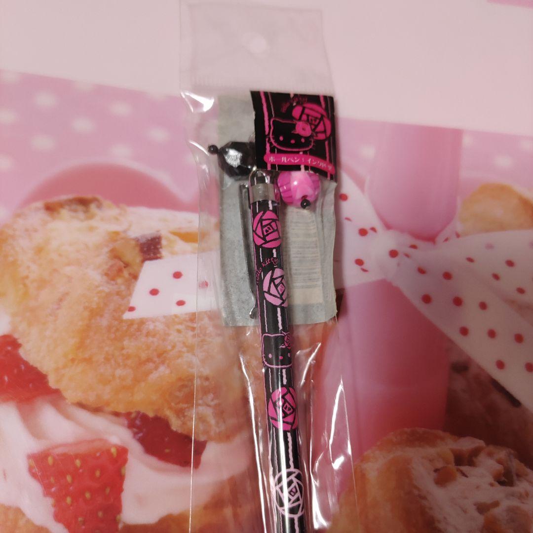 キティ ボールペン ストラップ付きサンリオ　バラ