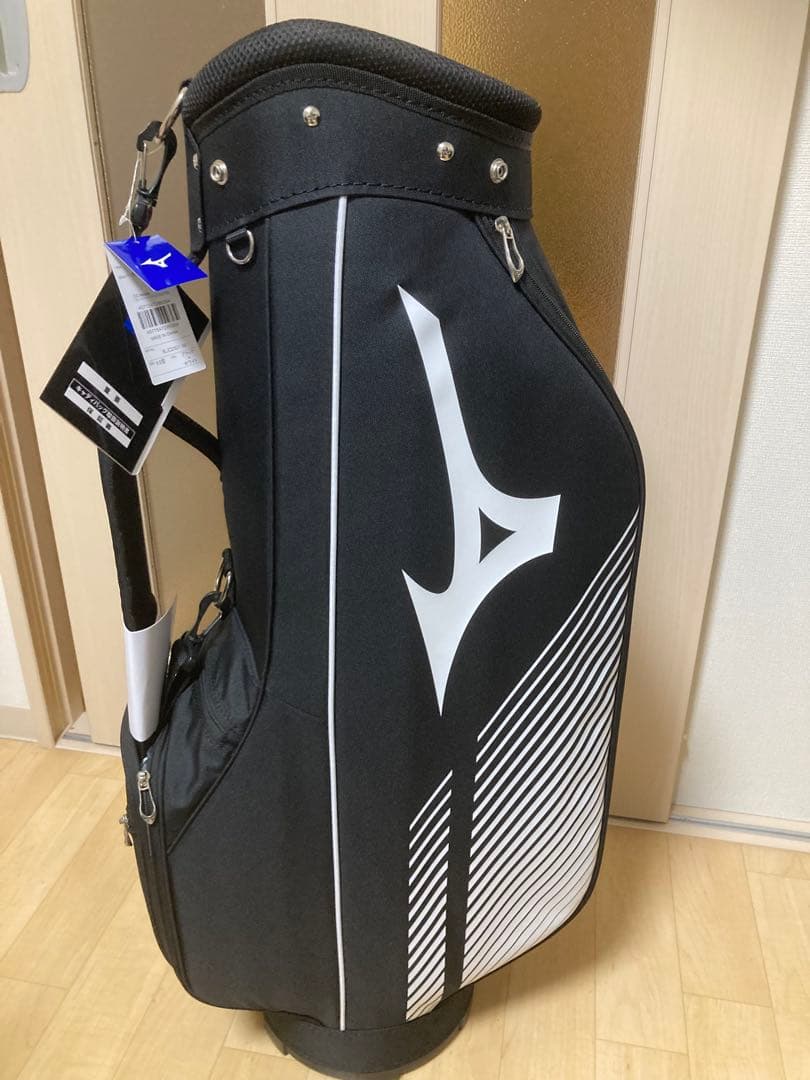 新品未使用　軽量キャディバッグ ミズノ　9.0型 ブラック×ホワイト