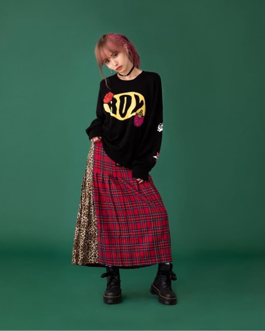 ROY refrect overjoy スカート　Mサイズ　青チェック