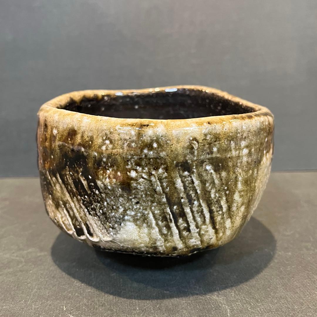新品　人間国宝　伊勢崎淳　引出黒茶碗／陶歴共布共箱あり　個展購入品　最上位作品
