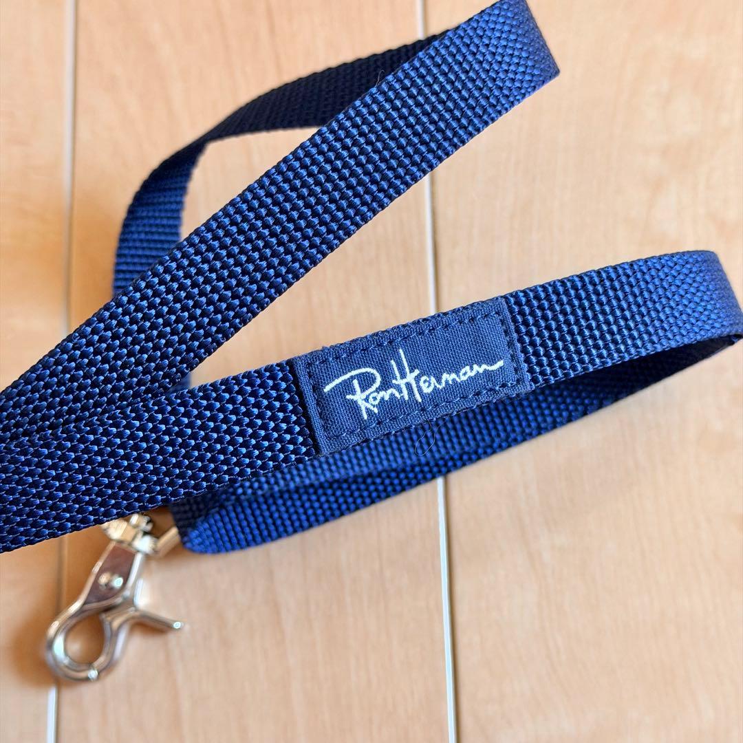 【新品未使用】ロンハーマン ネイビー 犬 首輪 S リード