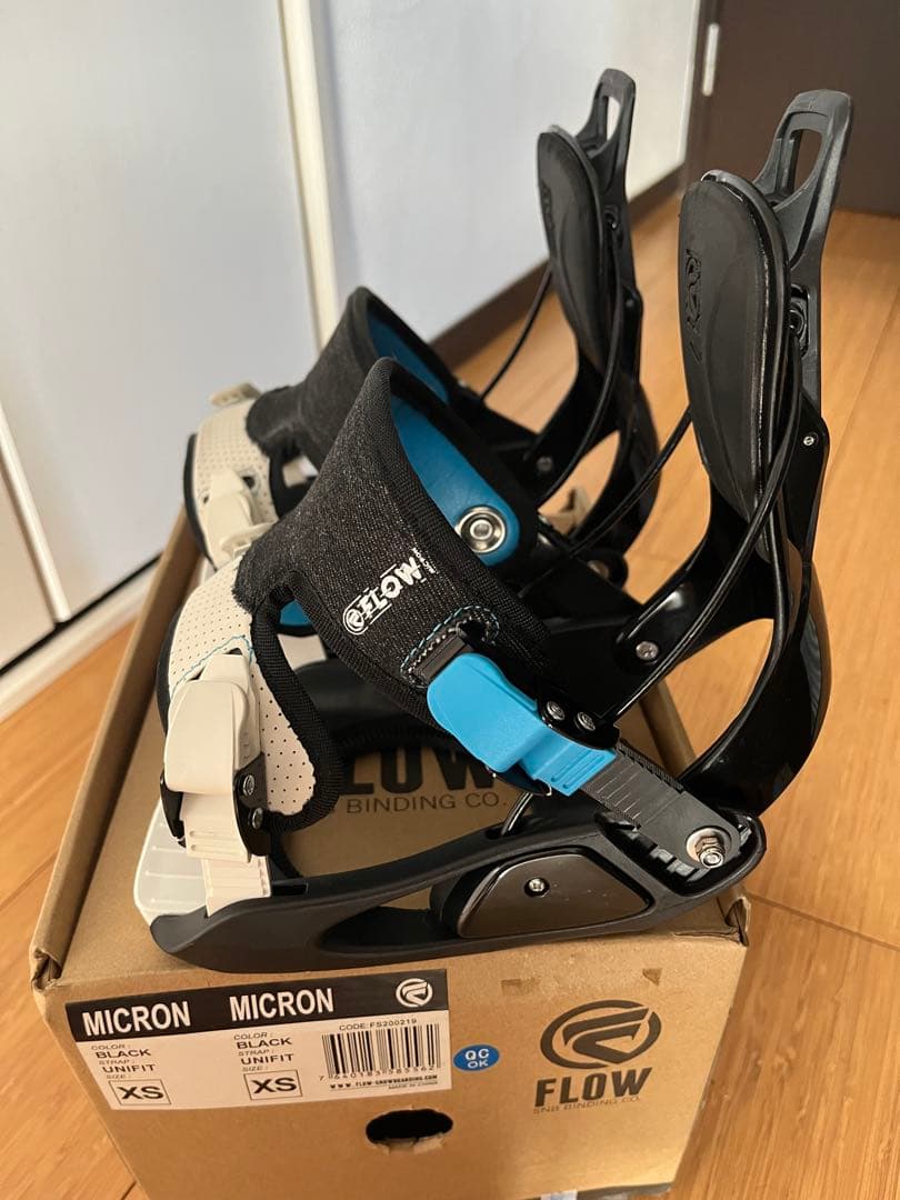 FLOW MICRON ビンディング XS ブラック/ホワイト　キッズ　フロー