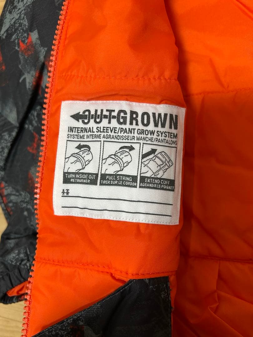 Columbia 子ども用スキーウェア 黒/オレンジ