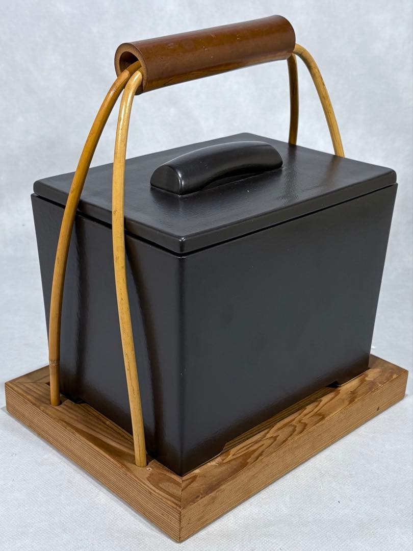 黒四方陶器製　火消壺　水屋道具　美品　茶道具　送料込