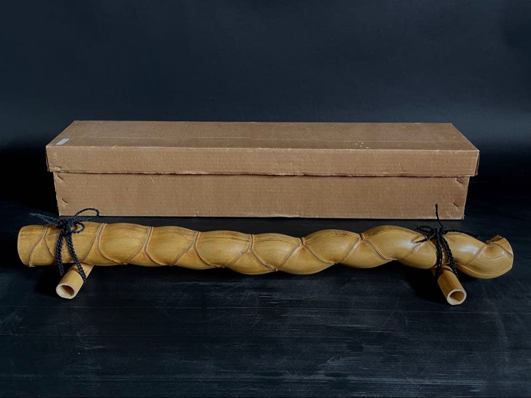 「母」 亀甲竹 結界 竹 紙箱 茶道具 風炉先 煎茶 （Ｂ）