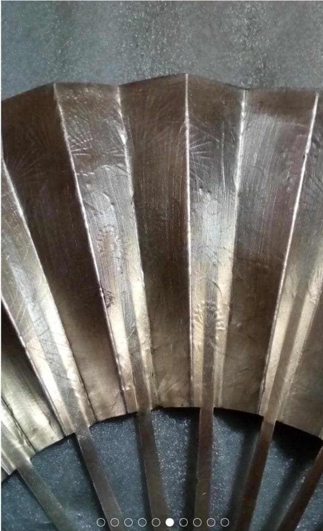 武比古　純銀扇8号純銀刻印あり銀98g定価28万6千円ケース無し