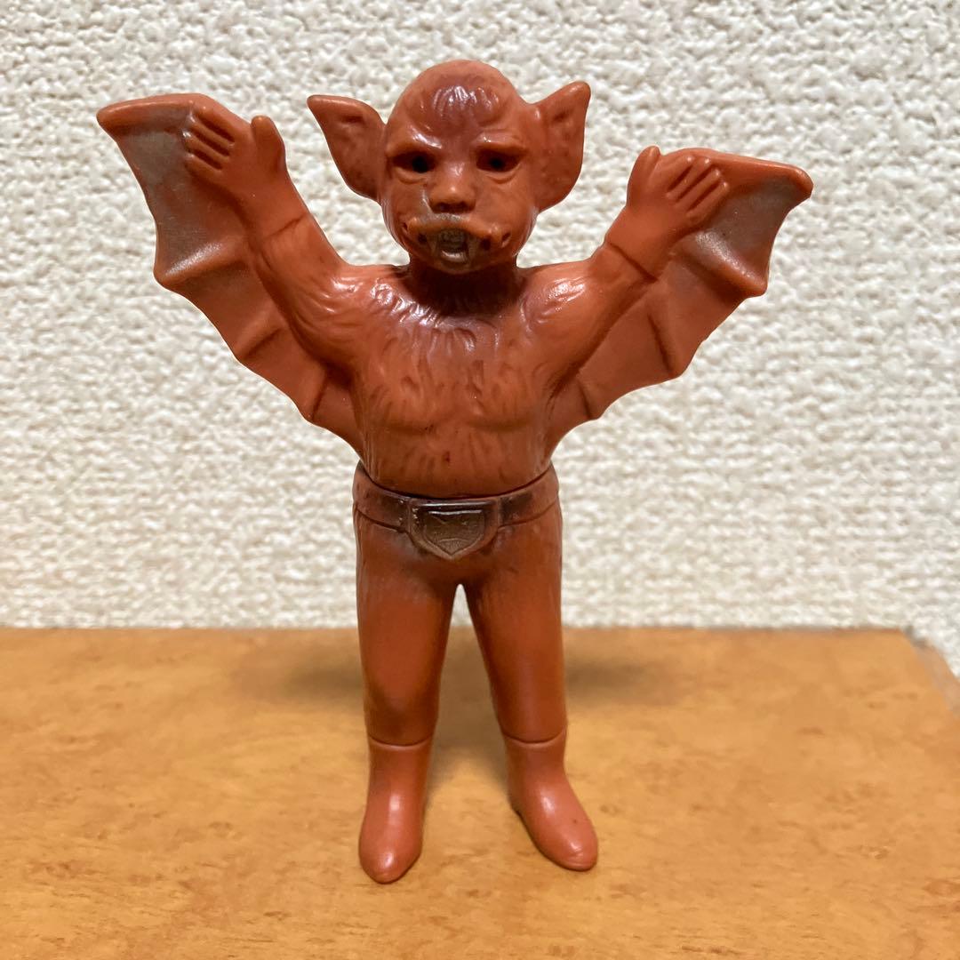 【当時物】仮面ライダー 怪人 コウモリ男 ミニソフビ 旧バンダイ 石森プロ