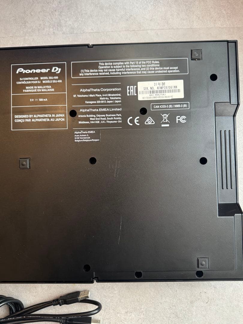 Pioneer DDJ-400 DJコントローラー コード・箱付き　美品