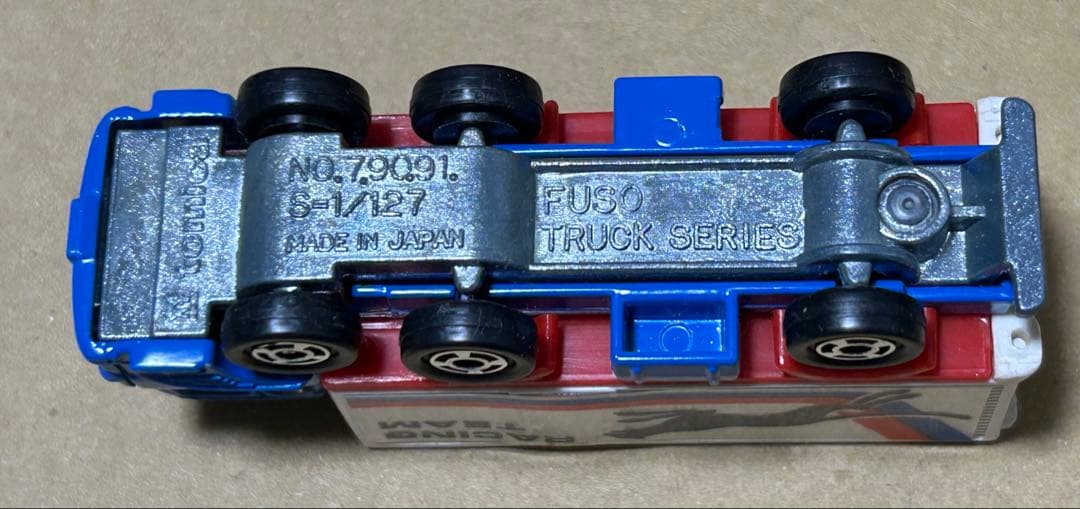 日本製 トミカ 三菱ふそう パネルバン レーシングチーム トランスポート