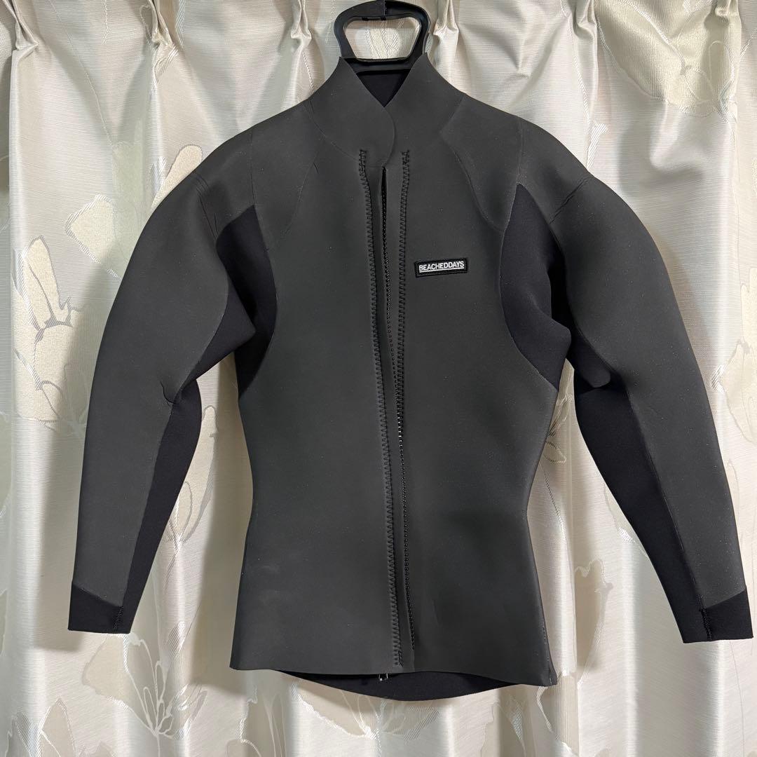 値下げ処分！日本製！B.D.ロゴパッチ 2mm 長袖スキンジャケット（L）