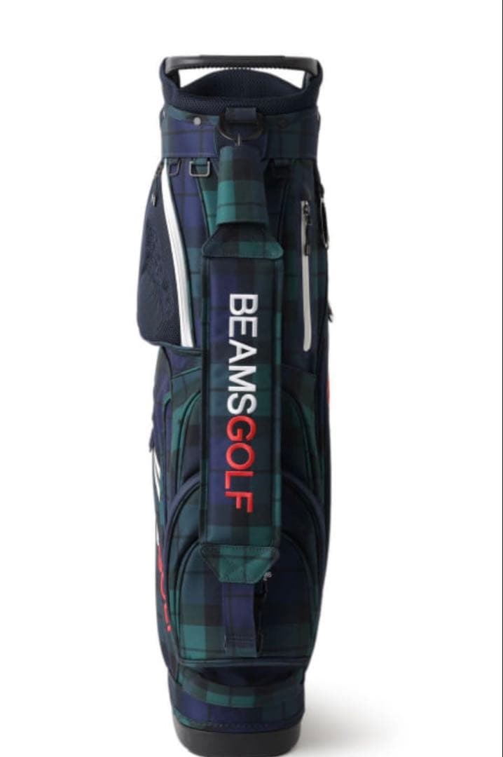 【新品未使用】BEAMS GOLF キャディバッグ ネイビー・チェック