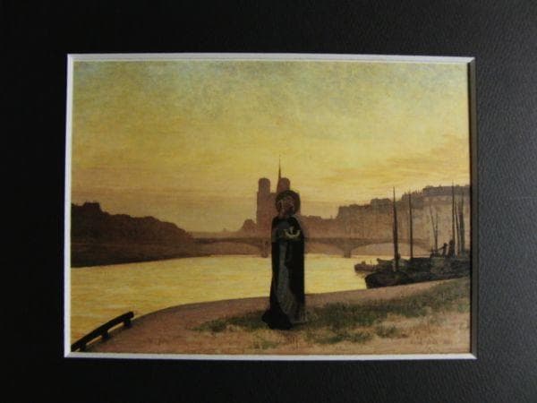 エドモン・アマン・ジャン、パリの前の聖ジュヌヴィエーヴ、希少画集画