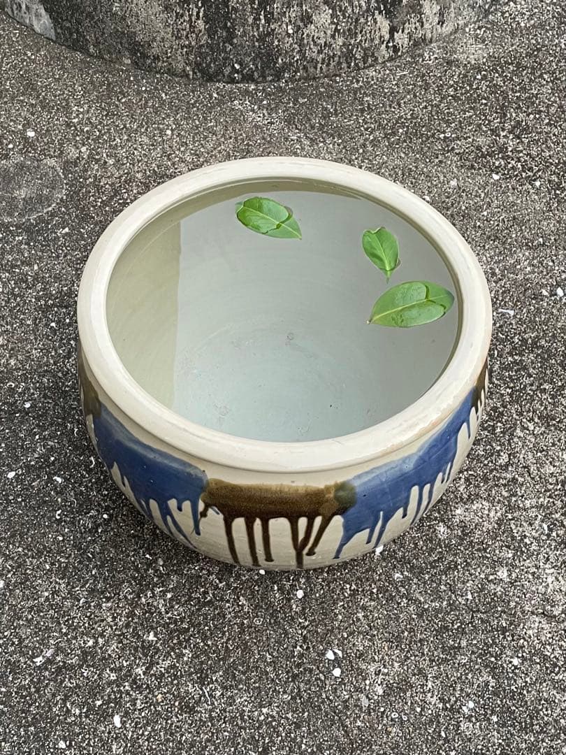 昭和レトロ　大鉢　メダカ鉢　睡蓮鉢　金魚鉢　口径35㎝