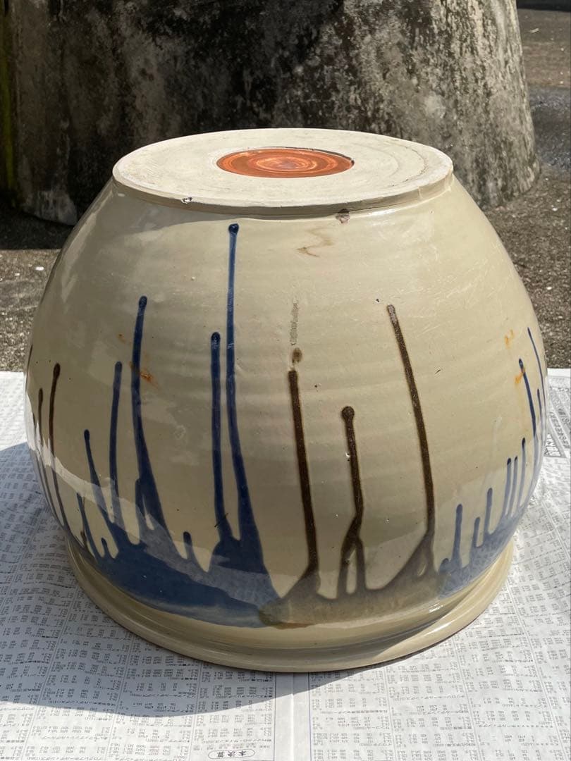 昭和レトロ　大鉢　メダカ鉢　睡蓮鉢　金魚鉢　口径35㎝