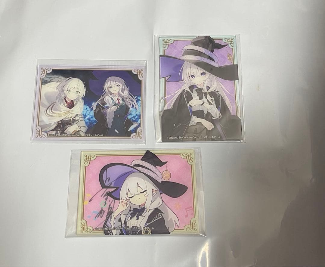 魔女の旅々 イヤホン特典 アクリルカード 3枚セット サイン入り1枚 他2枚