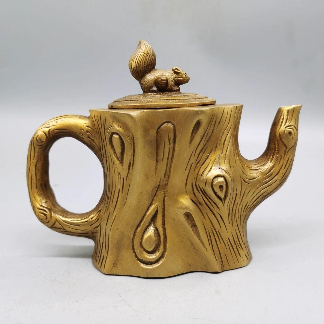 銅器 寿星茶壺 茶道具 煎茶器 工芸品