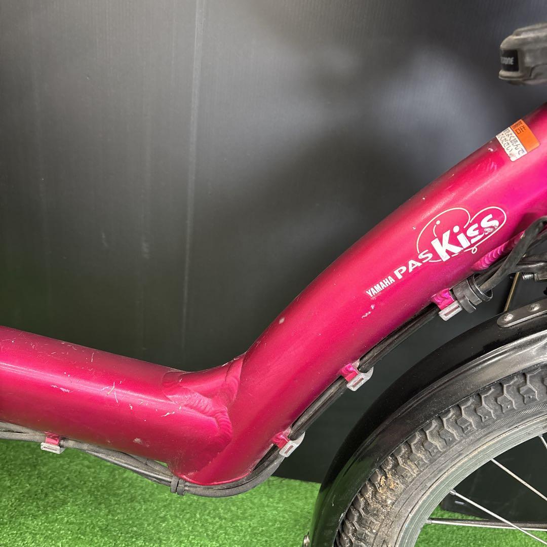 電動自転車 YAMAHA PAS kiss ピンク 3人乗り対応　30