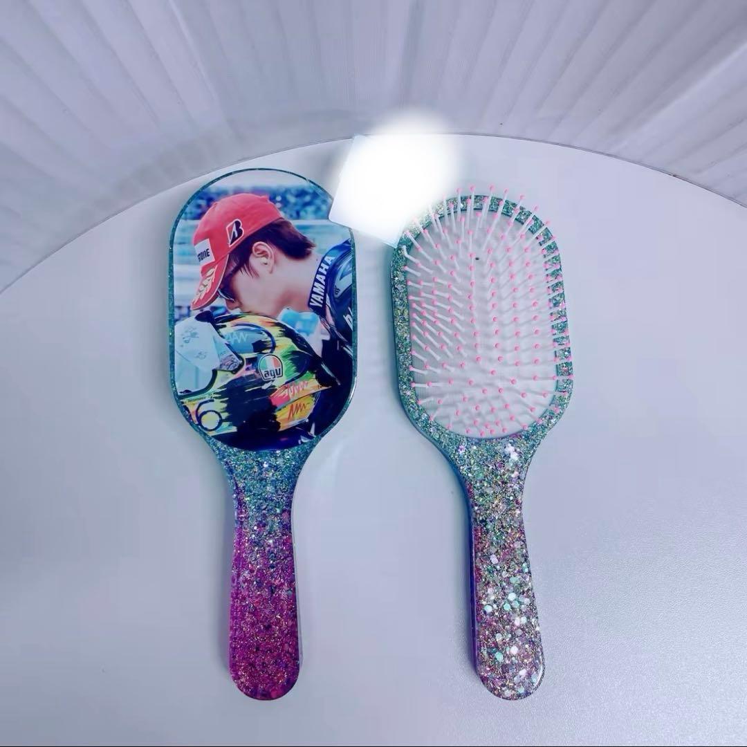 王一博 超大レジンエアークッション付きヘアブラシ　5点セット❣️確認用0113