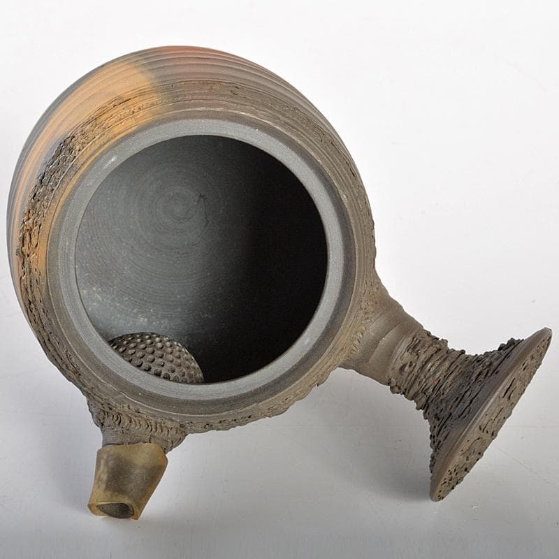 煎茶道具　萬古焼　森伊呂久造　横手急須　箱付　M　R7180