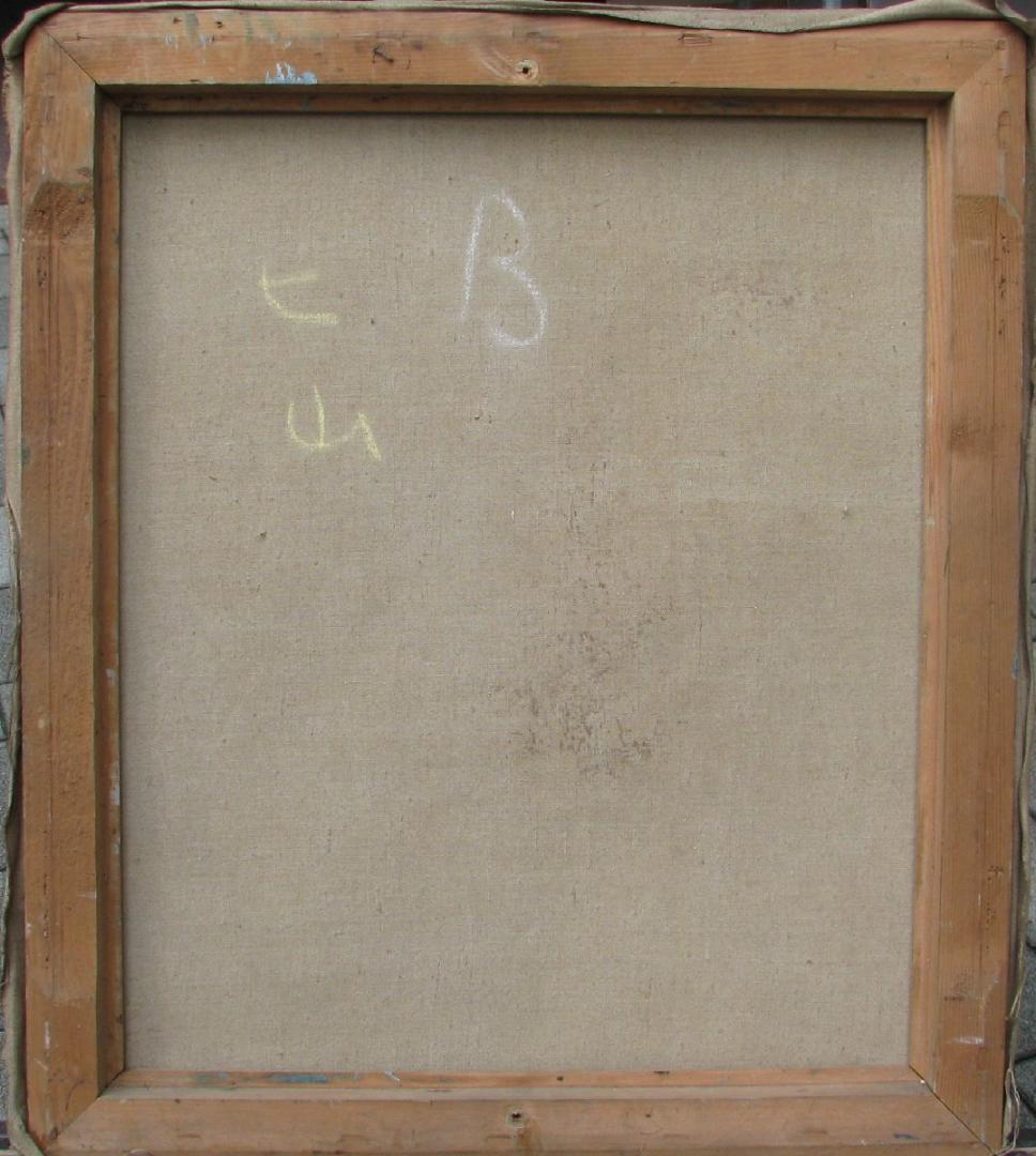 檜山健三,新緑風景,F10号油彩,最初期作,掘出物,70年以上前の作品