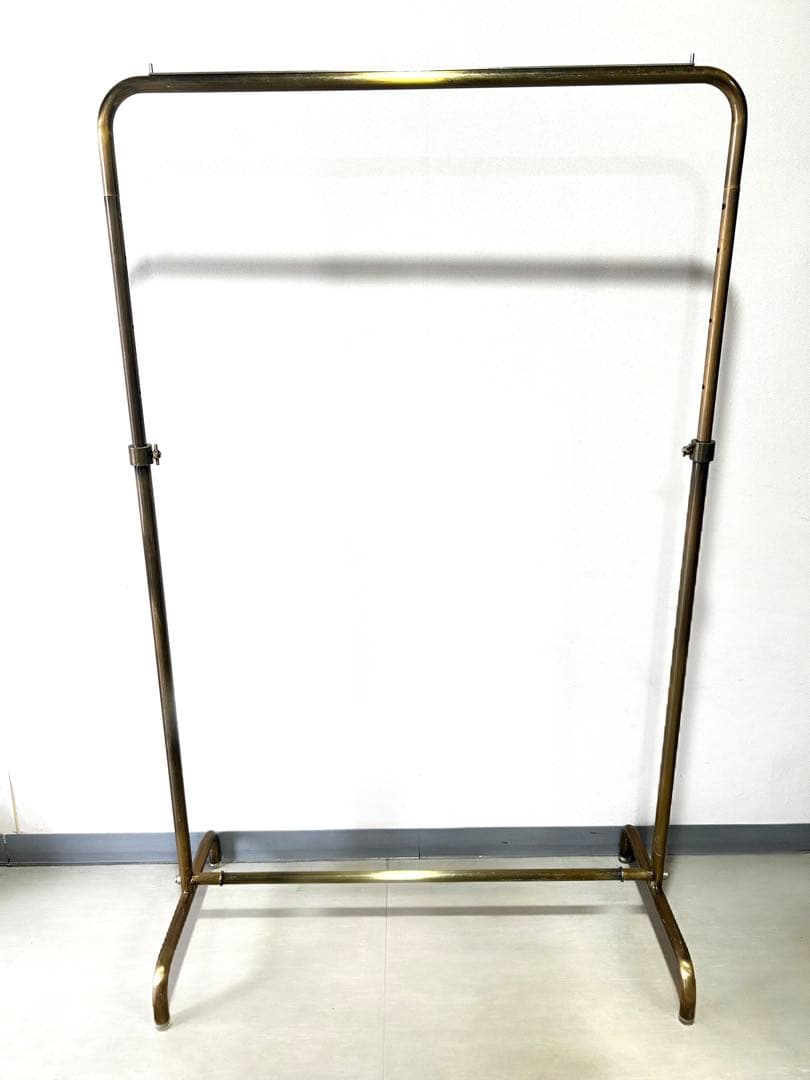 【超美品】 ハンガーラック アンティークゴールド 90cm 2本分