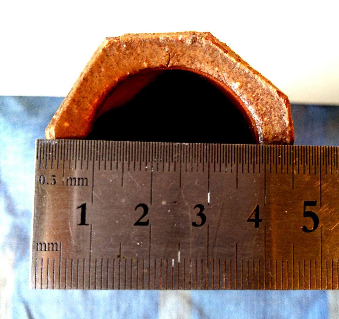 再値下げ　備前焼人気作家星正幸 (師：森陶岳) 面取り掛け花入お正月のお花活けに