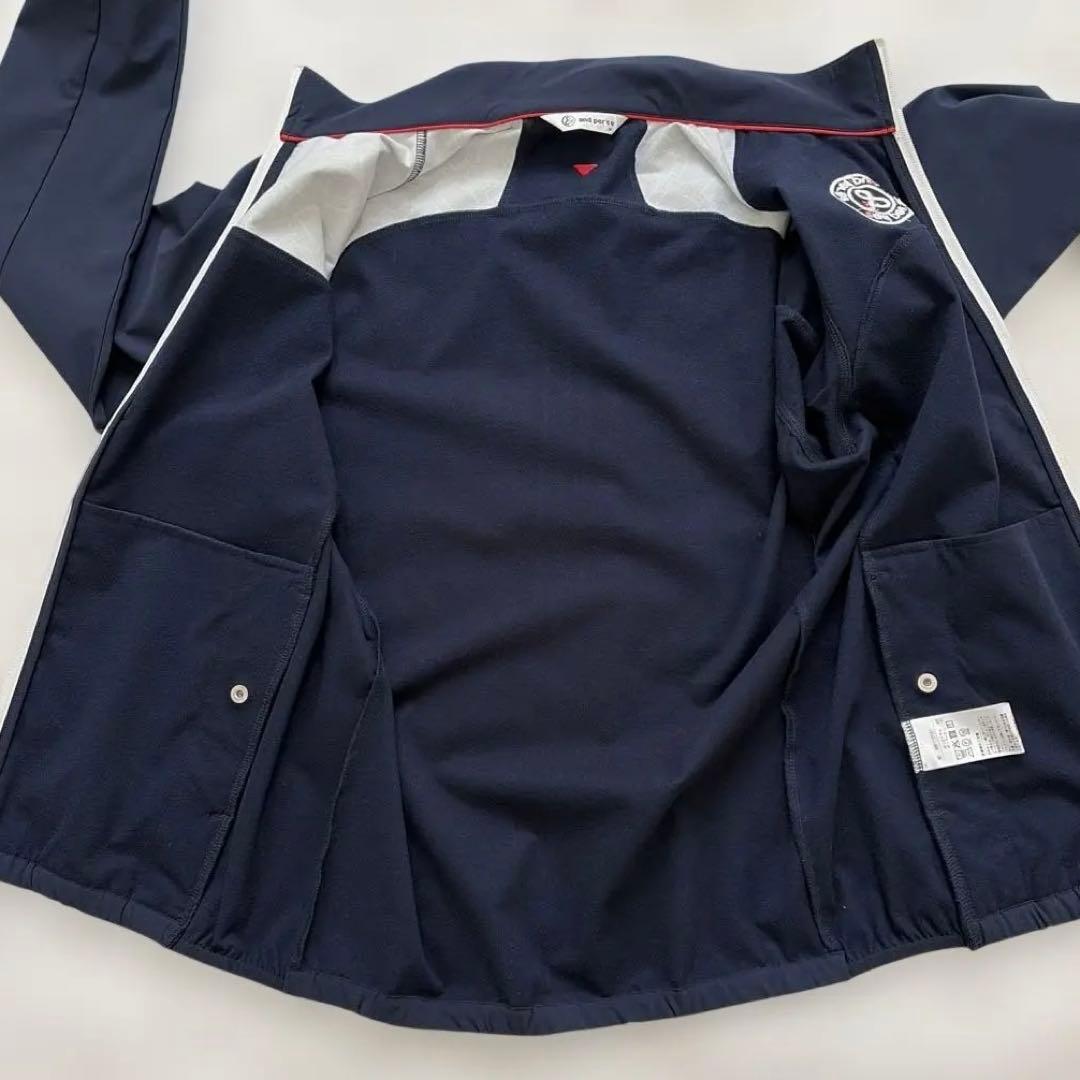 and per se ネイビー スポーツジャケット