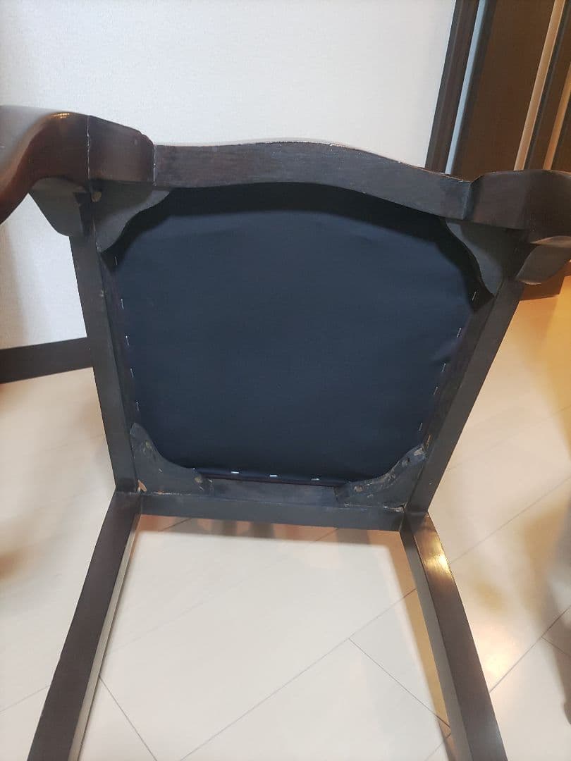 イギリス　アンティークチェア　ボール＆クロウ　マホガニー無垢